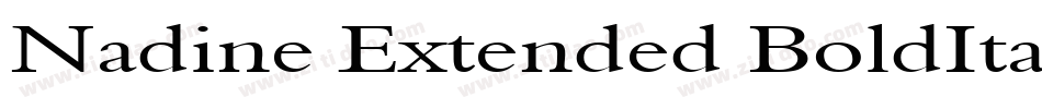 Nadine Extended BoldItalic字体转换